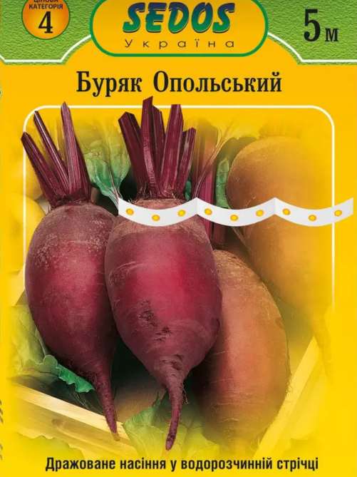 Буряк столовий “Опольський” на стрічці 5 м. (150 насінин)